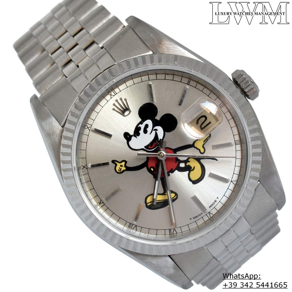 rolex datejust mickey mouse
